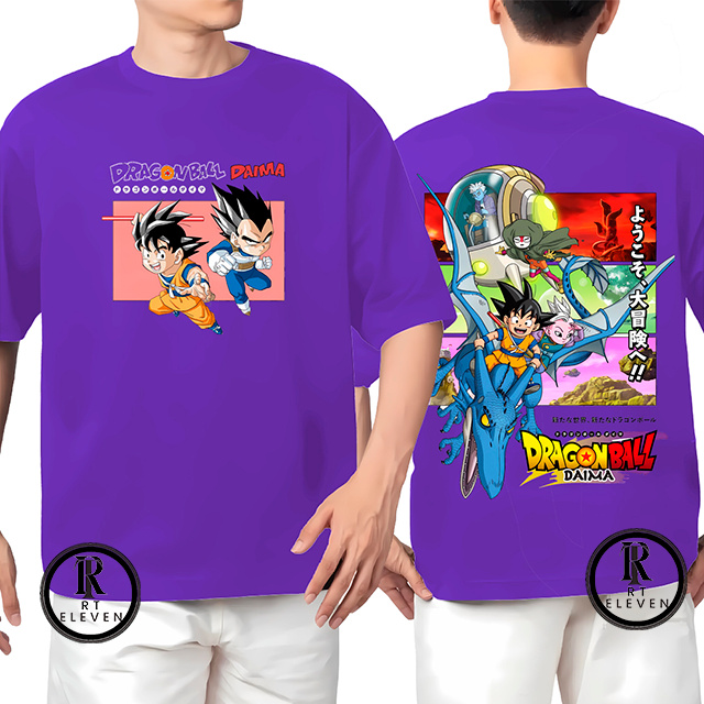 Camiseta Oversized Streetwear Anime  Dragon Ball DAIMA  Lançamento Masculina e feminina 100% Algodão Malha Premium