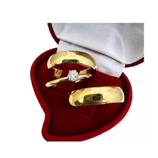 Par de alianças tradicional lisas 6mm banhada a ouro 18k + Gravação nome e data COD-15