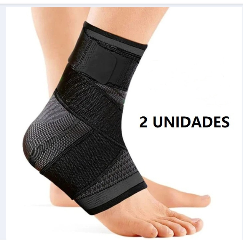 Kit Par de 2 Tornozeleira Ortopedica Compressão Estabilizadora Alívio Dor Esporte Corrida Futebol