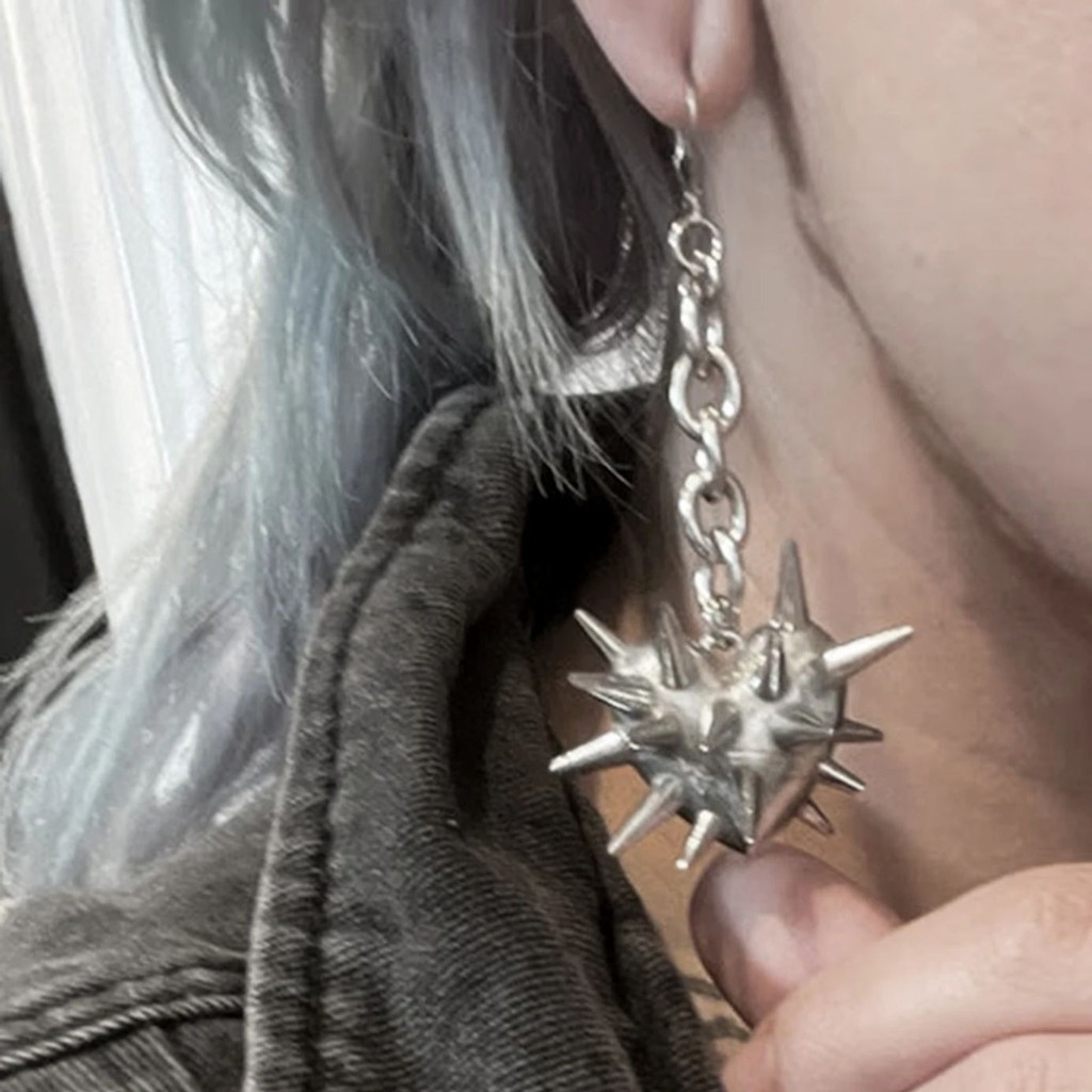 Vintage Coração Espinhos Pico Pingente Brincos Para Mulheres Homens Punk Estilo Gótico Jóias