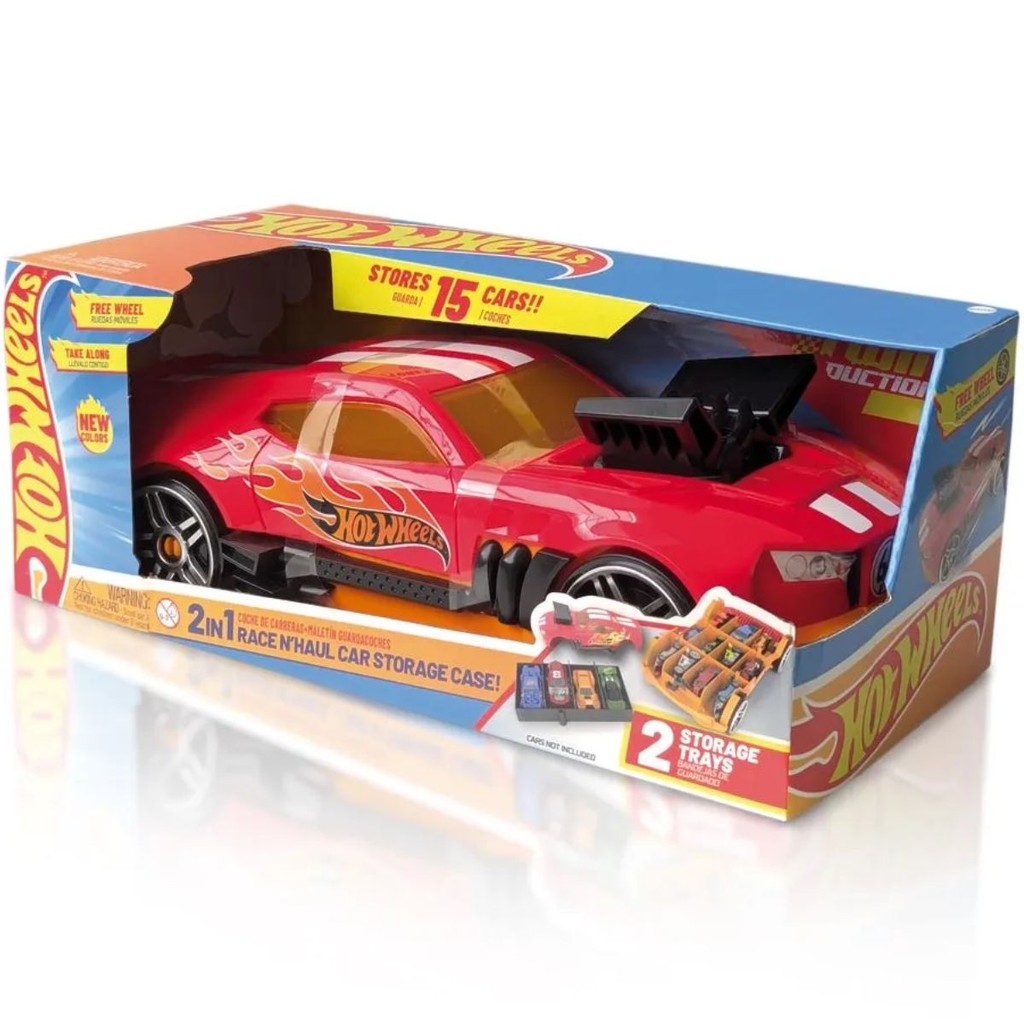 Porta Carrinhos Radical 2 em 1 Portátil Vermelho - Fun em Oferta na Shopee