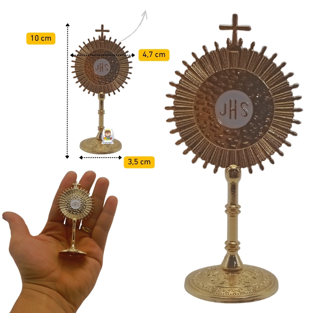Lembrança Ostensorio Santissimo Sacramento Miniatura 10 cm Pacote em Oferta na Shopee