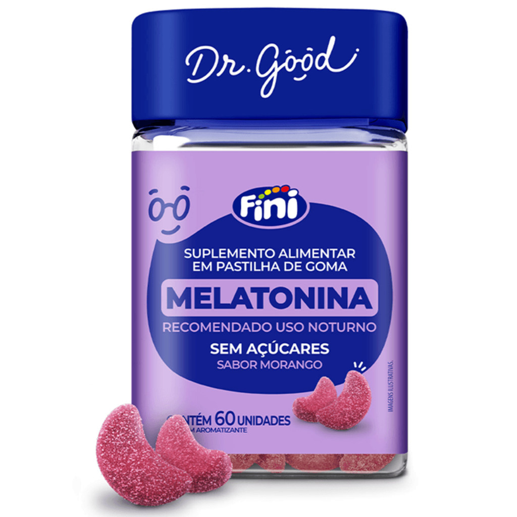 Melatonina Dr.Good 60 Gomas Morango Fini