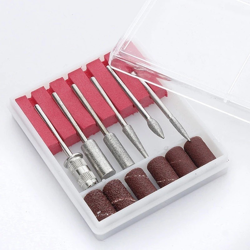 Kit Caixa 6 Brocas + 6 Drill Bits para Lixadeira Unhas em Oferta na Shopee
