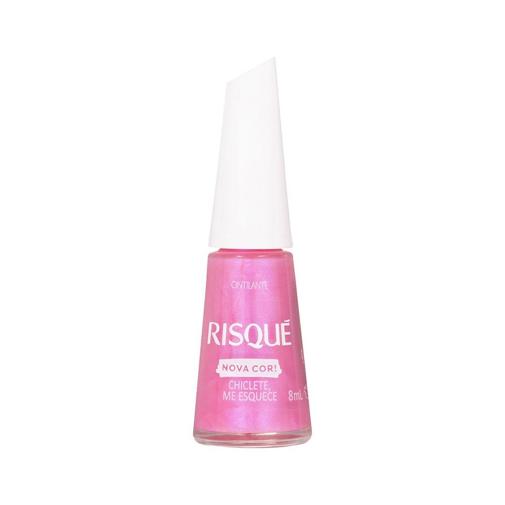 Esmalte Cintilante Risque Chiclete, Me Esquece 8Ml em Oferta na Shopee