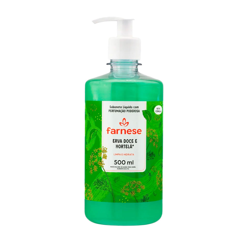 Sabonete Líquido Farnese Erva Doce E Hortelã 500ml - Beauty