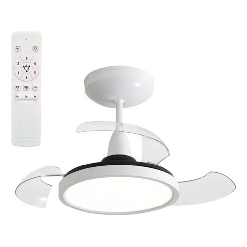 Ventilador Teto Aliseu Retrátil Mid Branco Diâmetro 70 Cm Quantidade De Pás 3