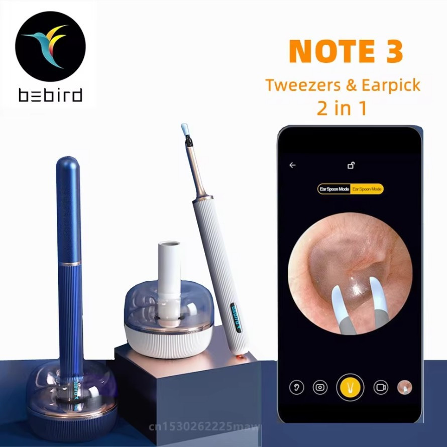 Bebird Note3 Pro Limpador De Ouvido Pinça De Câmera Earpick Otoscópio 1080P Endoscópio Kit De Remoção De Cera