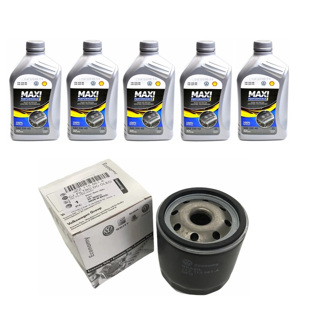 Kit Revisão 5l Óleo 5w40 508.88 E Filtro De Óleo Original Vw