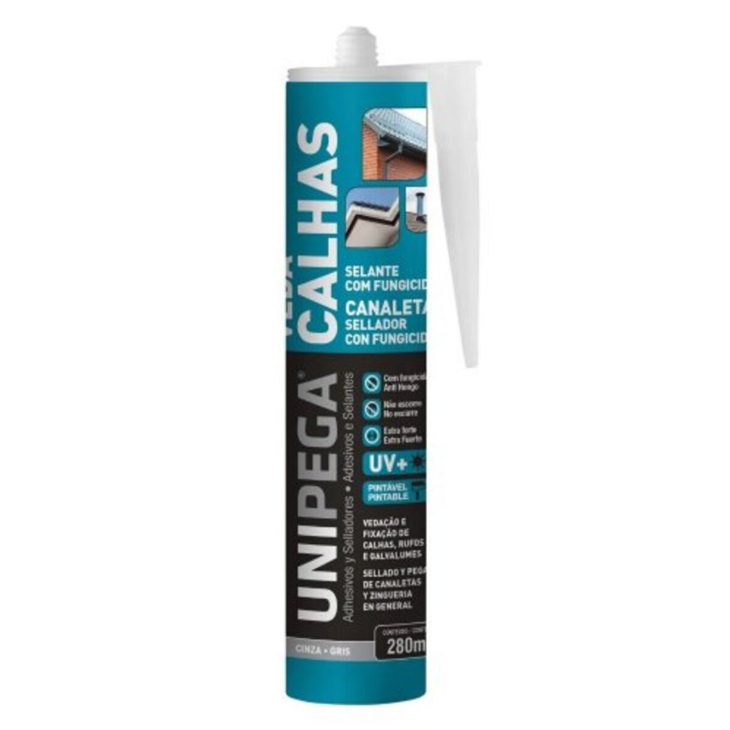 Veda Calha Cinza Cartucho 280ml Unipega