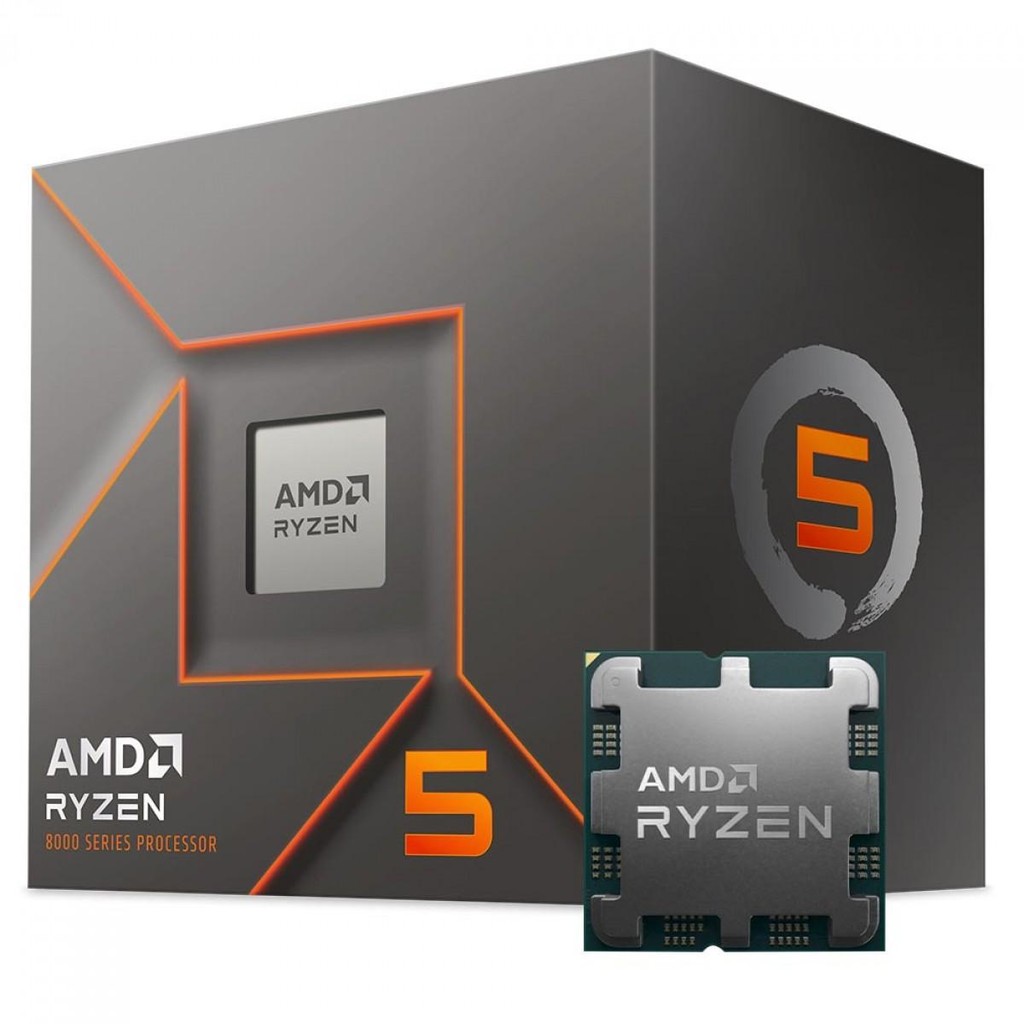 Processador AMD Ryzen 5 8400F, 4.2GHz (4.7GHz Turbo), 6-Cores 12-Threads, AM5, 100-100001591BOX