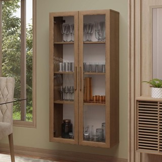 Cristaleira Suspensa 70 Cm 2 Portas De Vidro Rustic Madesa em Oferta na Shopee