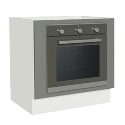 Balcão Forno Embutir 80x60cm Sem Tampo Branco/cinza