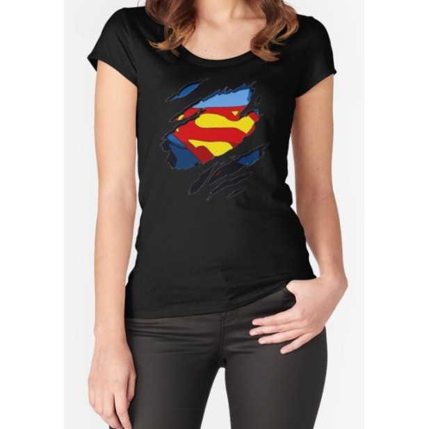 Camiseta BabyLook Algodão Super Girl Super Man ref007 Ds