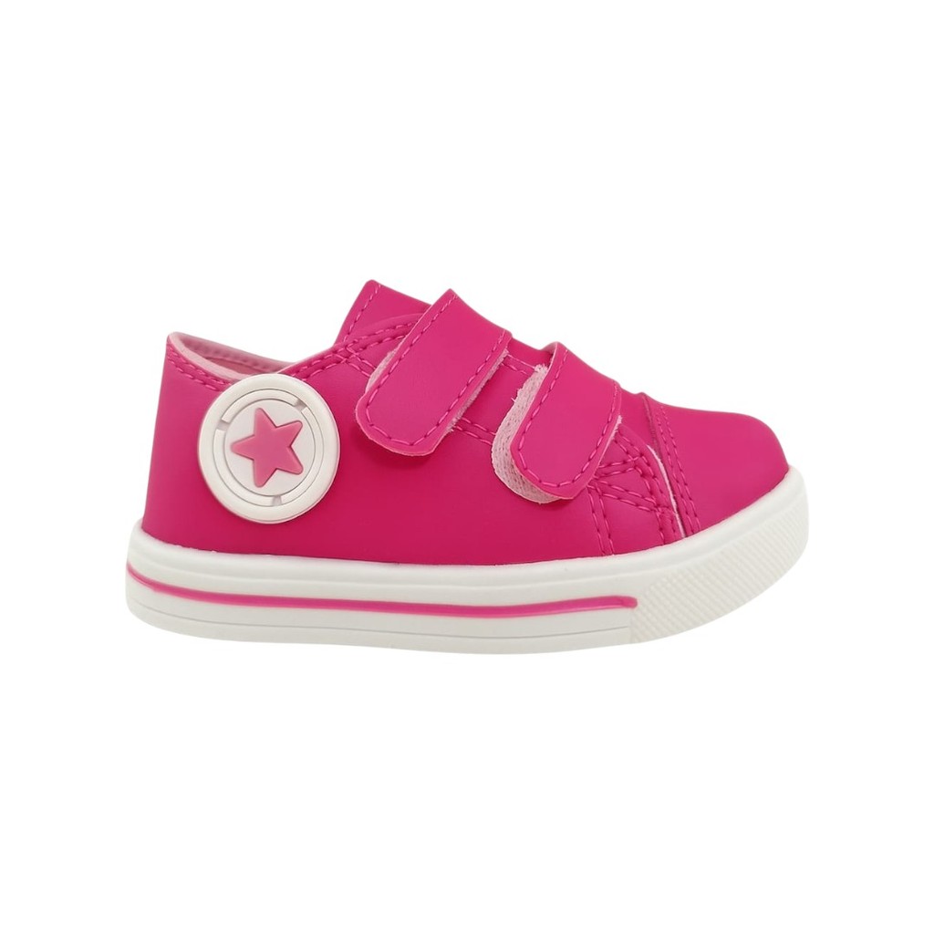 Tênis Infantil Meninas All Tralala Star Pink com Velcro Confortável