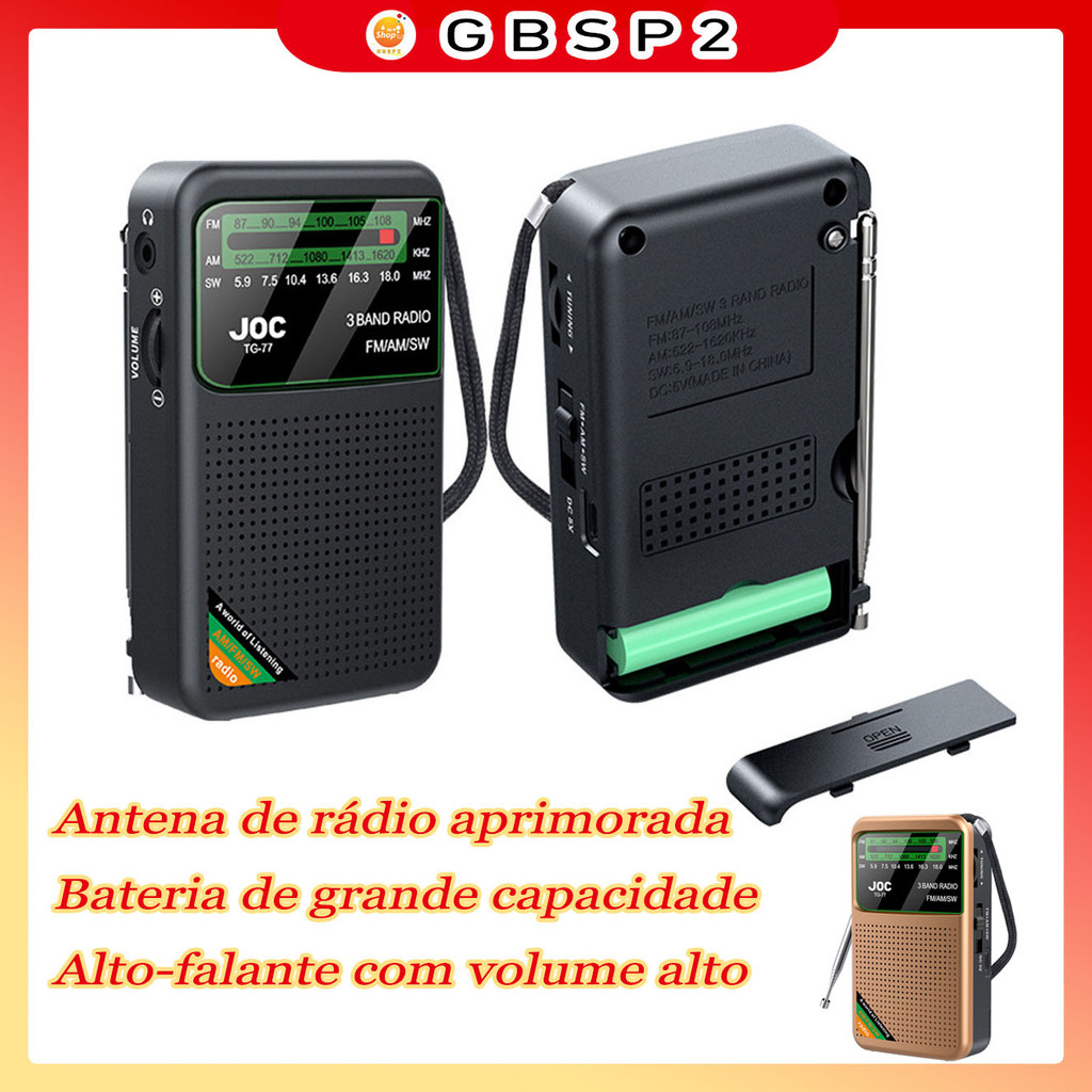 Radio Meteorológica Noaa Radio Portátil De Onda Corta Am/fm Pronta Entrega