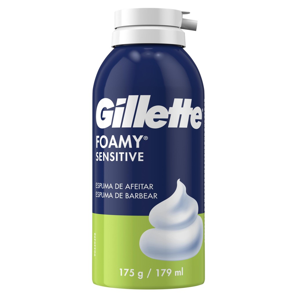 Espuma Barbear Gillette Foamy Sensitive 175g em Oferta na Shopee