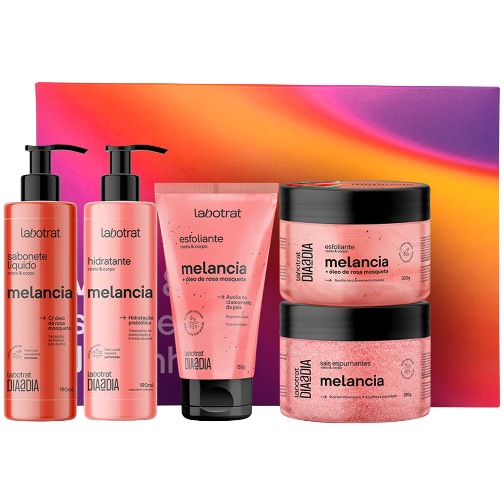 Kit Banho Labotrat Melancia Experiência Completa Dia A Dia Premium 5 Produtos Caixa Presente