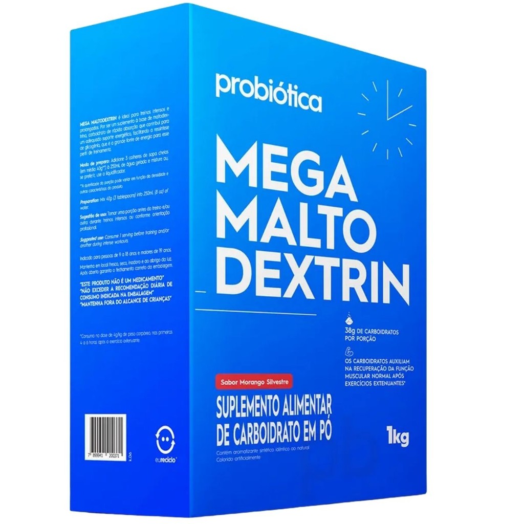 Mega Maltodextrin Caixa 1kg Probiotica em Oferta na Shopee
