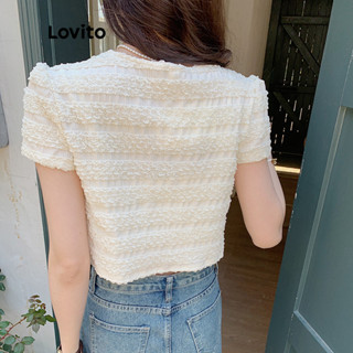 (Trendy) Lovito Casaco Casual Com Botão Liso Frontal Para Mulheres LNE11087 (Multicolorido) em Oferta na Shopee