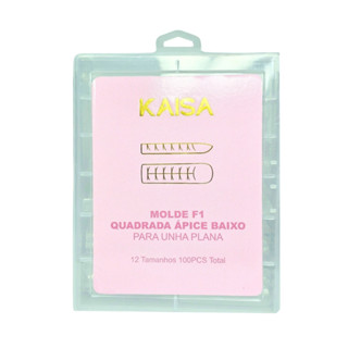 Molde F1 Quadrada Ápice Baixo Kaisa – Ideal para Unhas Planas com Resultado Profissional em Oferta na Shopee
