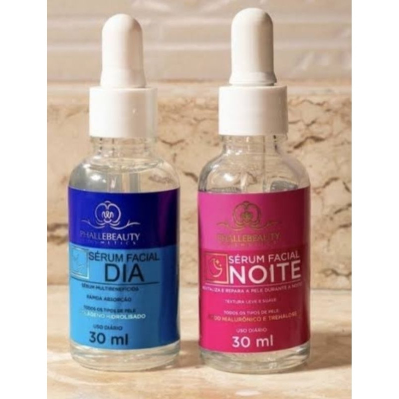 Kit SERUM FACIAL DIA + SERUM FACIAL NOITE 30ML PHALLEBEAUTY