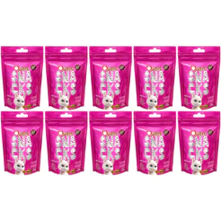 Kit 10 Snacks Quatree Anti Bola De Pelo Para Gatos Frango 60g
