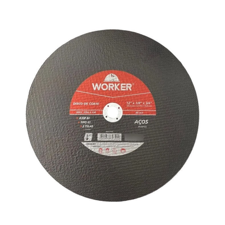Disco de Corte Policorte 12" x 1/8" x 3/4"  Worker