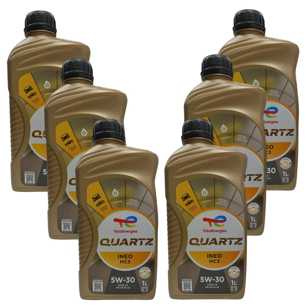 Kit 6 Litros Óleo Motor TotalEnergies 5w30 Quartz INEO MC3 em Oferta na Shopee