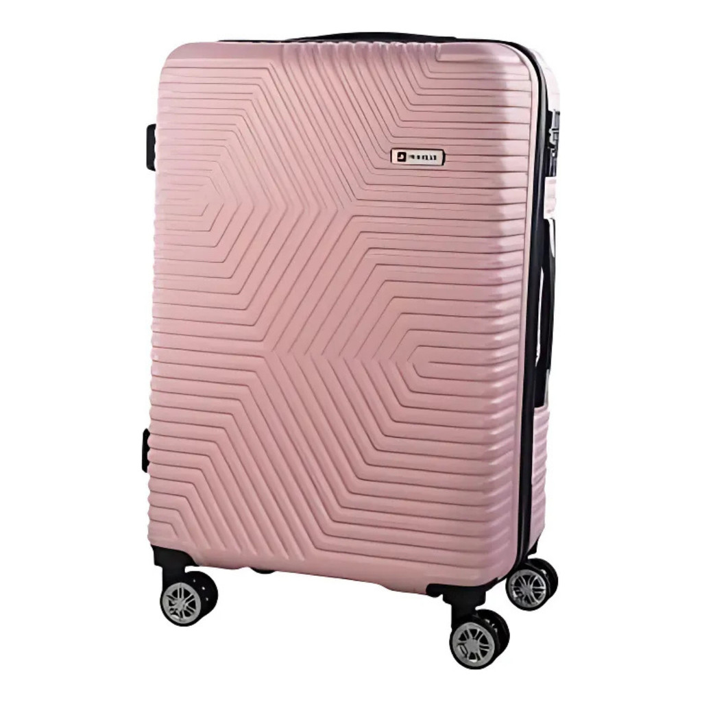 Mala De Bordo P Travelux Davos Rosa Claro 10kg Rodas 360 Original Padrão ANAC Avião Viagem Pequena Rígida Mala De Mão