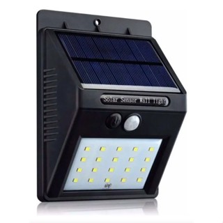 Luminária 30 Leds Com Sensor De Presença Arandela Luz Solar Cor Preto 6w em Oferta na Shopee