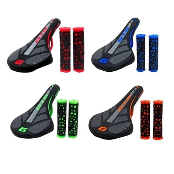 Banco Selim Gts Exotic + Manopla Mtb/speed Bicicleta - Cores em Oferta na Shopee