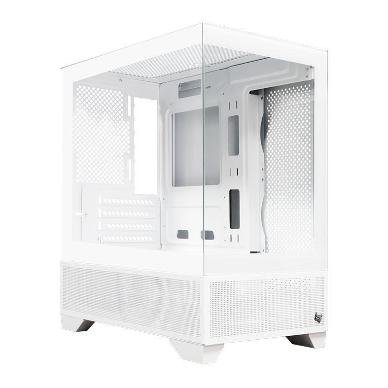 Gabinete Gamer Pichau Magpie 4B, Mini-Tower, Lateral de Vidro, Branco, PG-MAG4B-WH