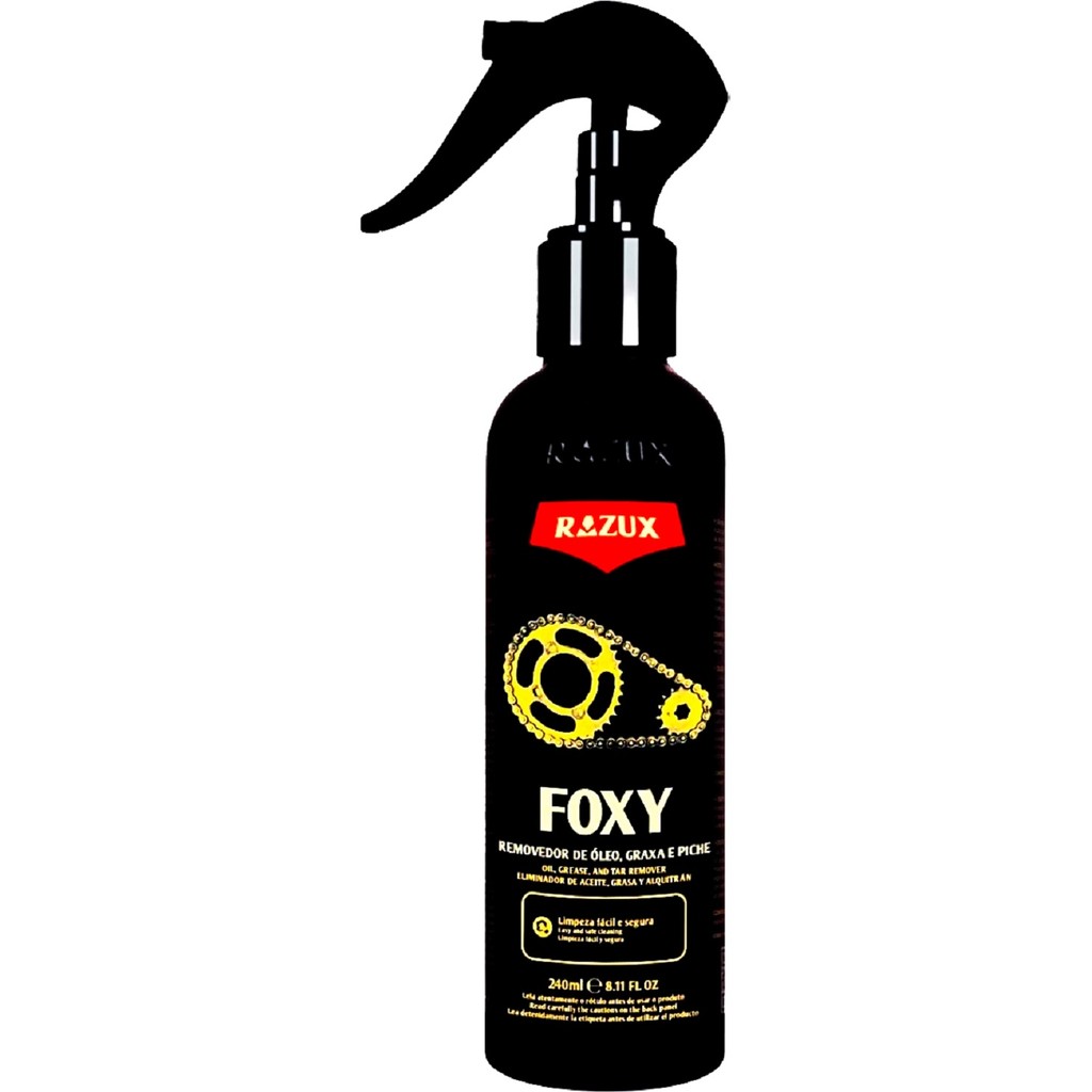 Limpa Corrente Foxy Removedor Óleo Graxa Piche Razux 240ml em Oferta na Shopee