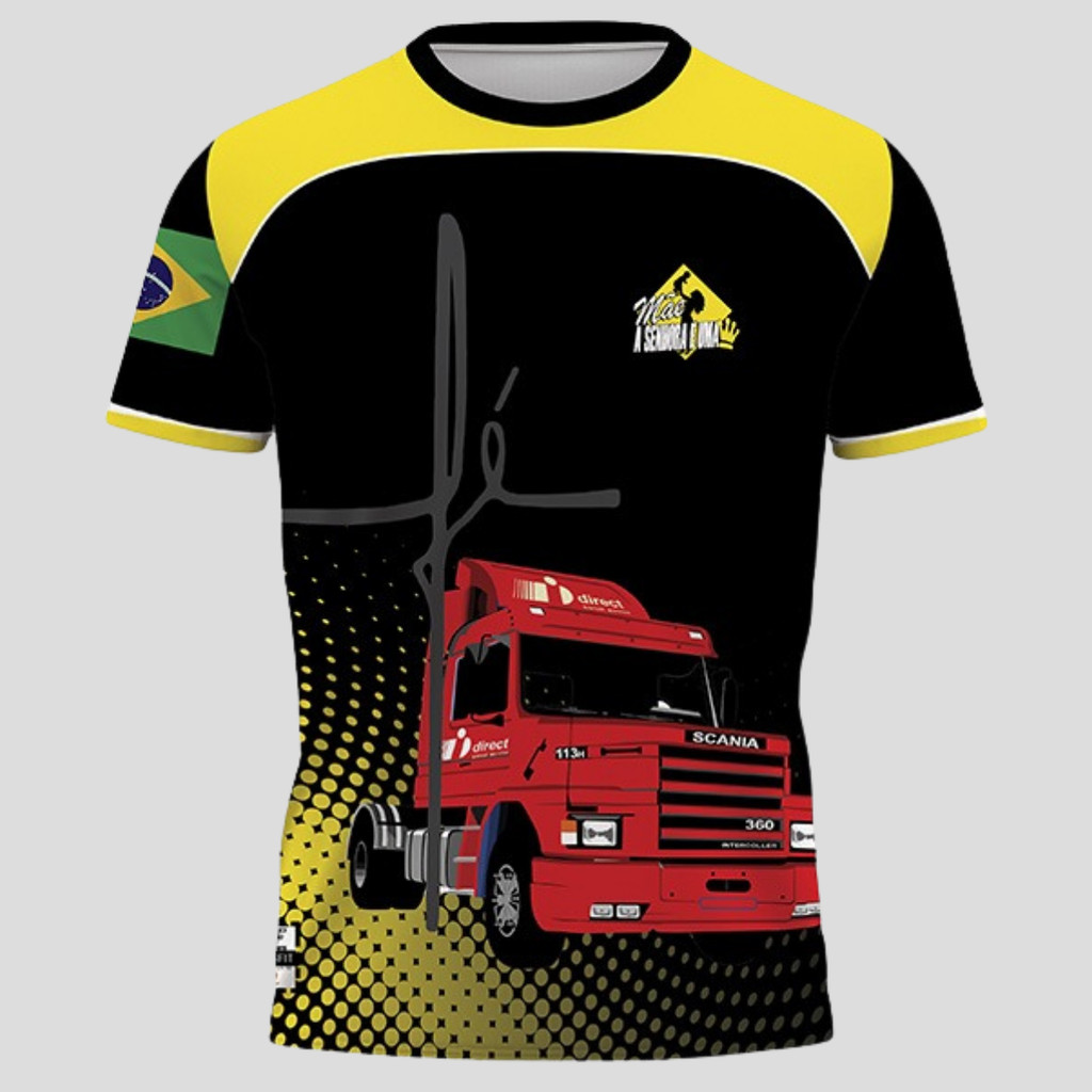 Camiseta Rota 262 Estrada Camisa T-Shirt Caminhão Scania Caminhoneiro Raiz