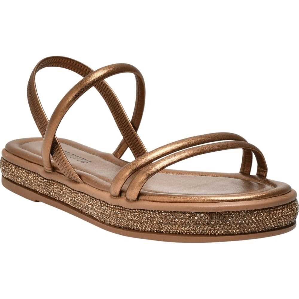 Sandália Papete Flatform Brilho Verão Tendência Moda 114-004 Via Marte