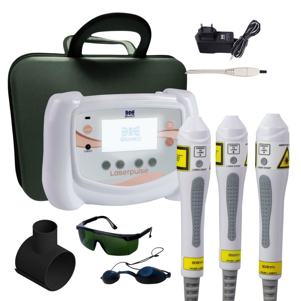 Laserpulse Ibramed + P3 660nm + P4 808nm + P5 904nm Maleta Preta em Oferta na Shopee
