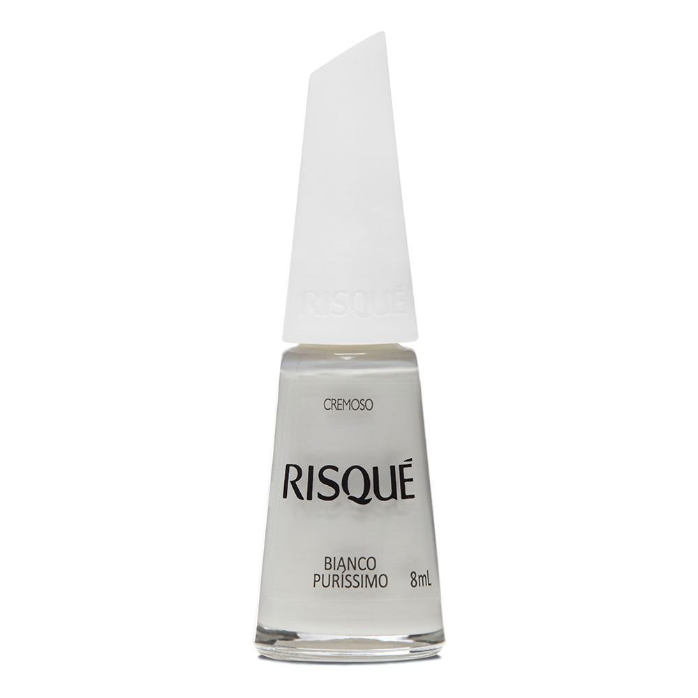 Esmalte Risqué Branco Cremoso Branco Puríssimo 8ml - Beauty