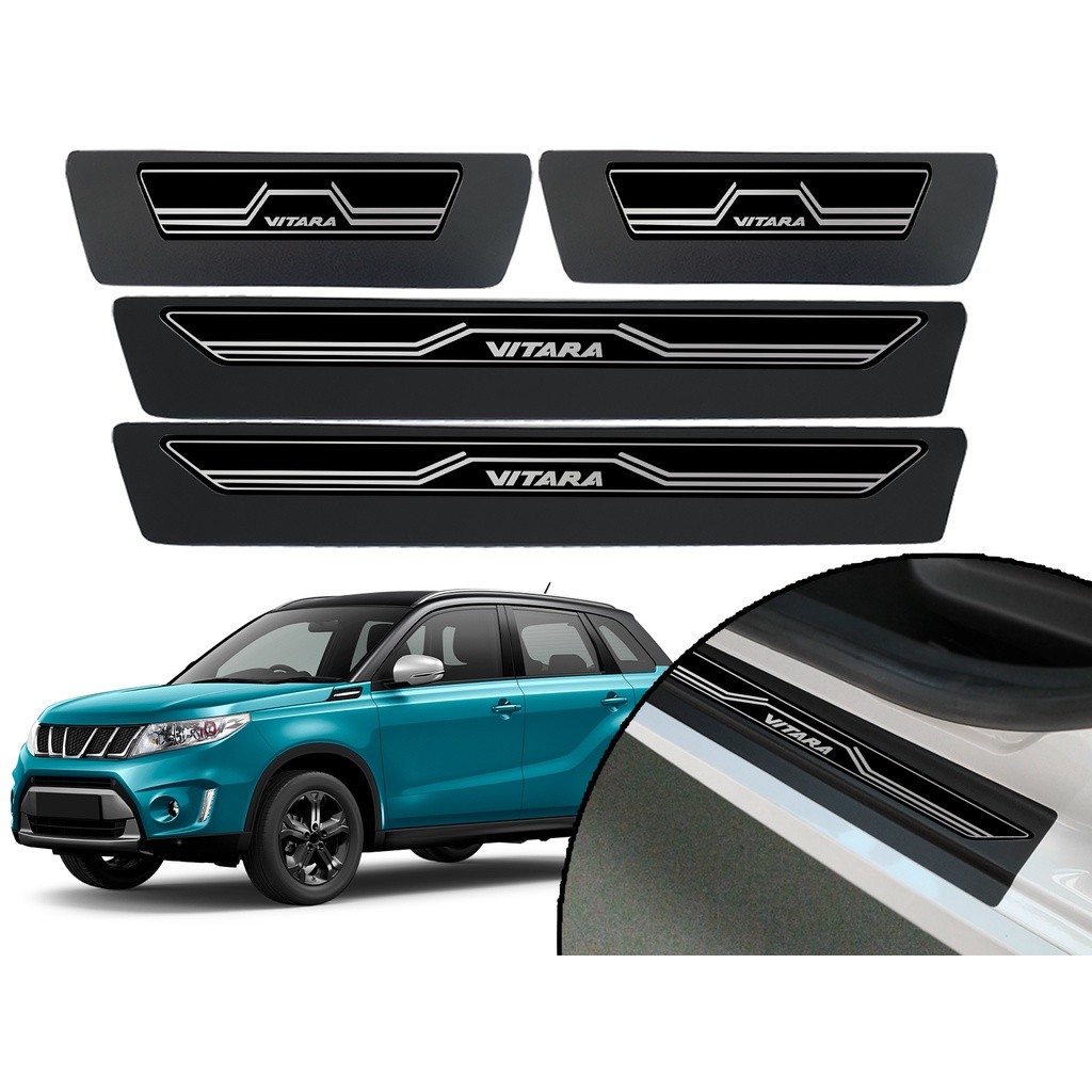 Jogo De Soleira Porta Adesiva Modelo Elegance Suzuki Vitara 2017 2018 2019 2020 2021 2022
