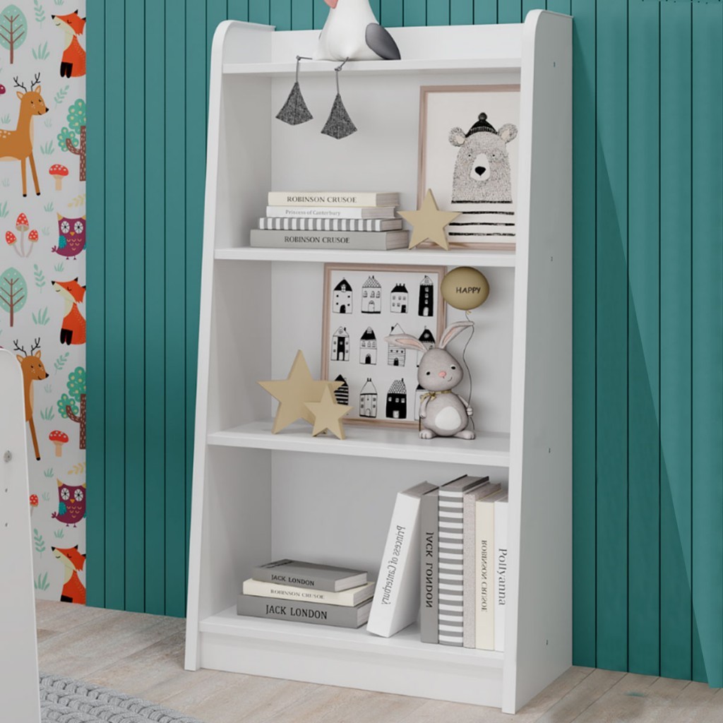 Estante para Livros Branco P04 - Movelbras em Oferta na Shopee