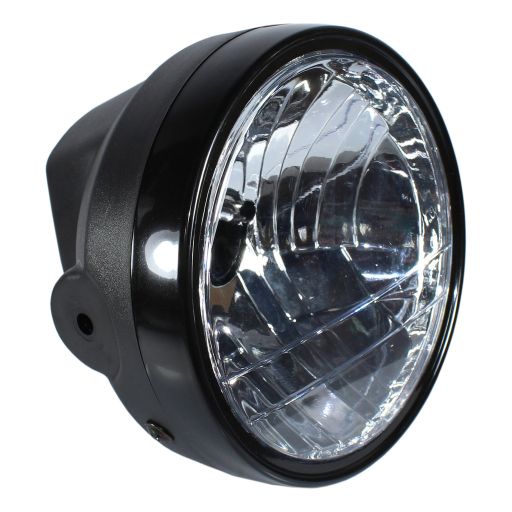 Farol bloco óptico completo Honda CG 150 Sport 2005 a 2008 aro preto injetado