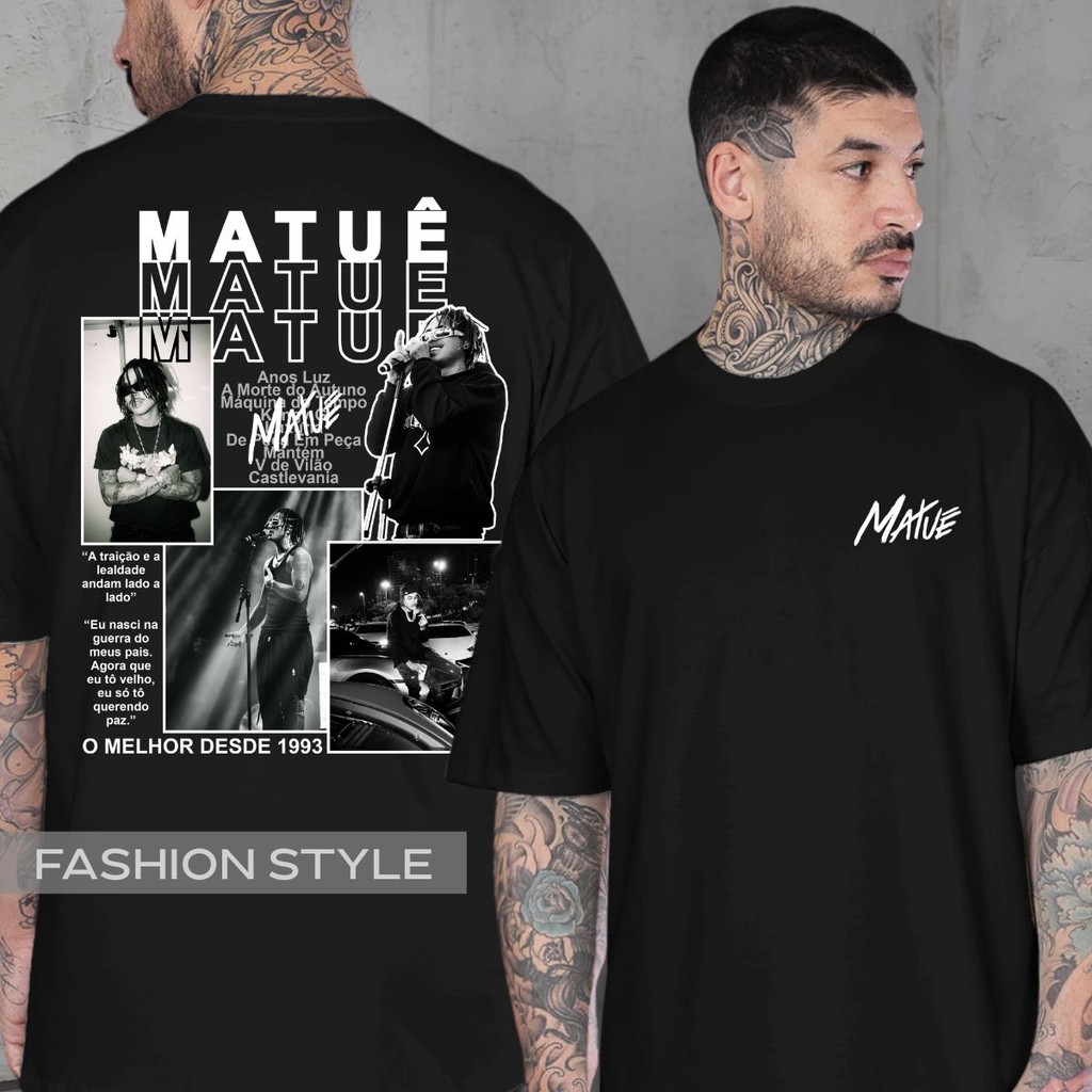 Camiseta Matuê Rapper Trap Estampa Tumblr Musicas Frase Álbum Gorila Roxo Tue Camisa Unissex E Plus Size Algodão Preta em Oferta na Shopee