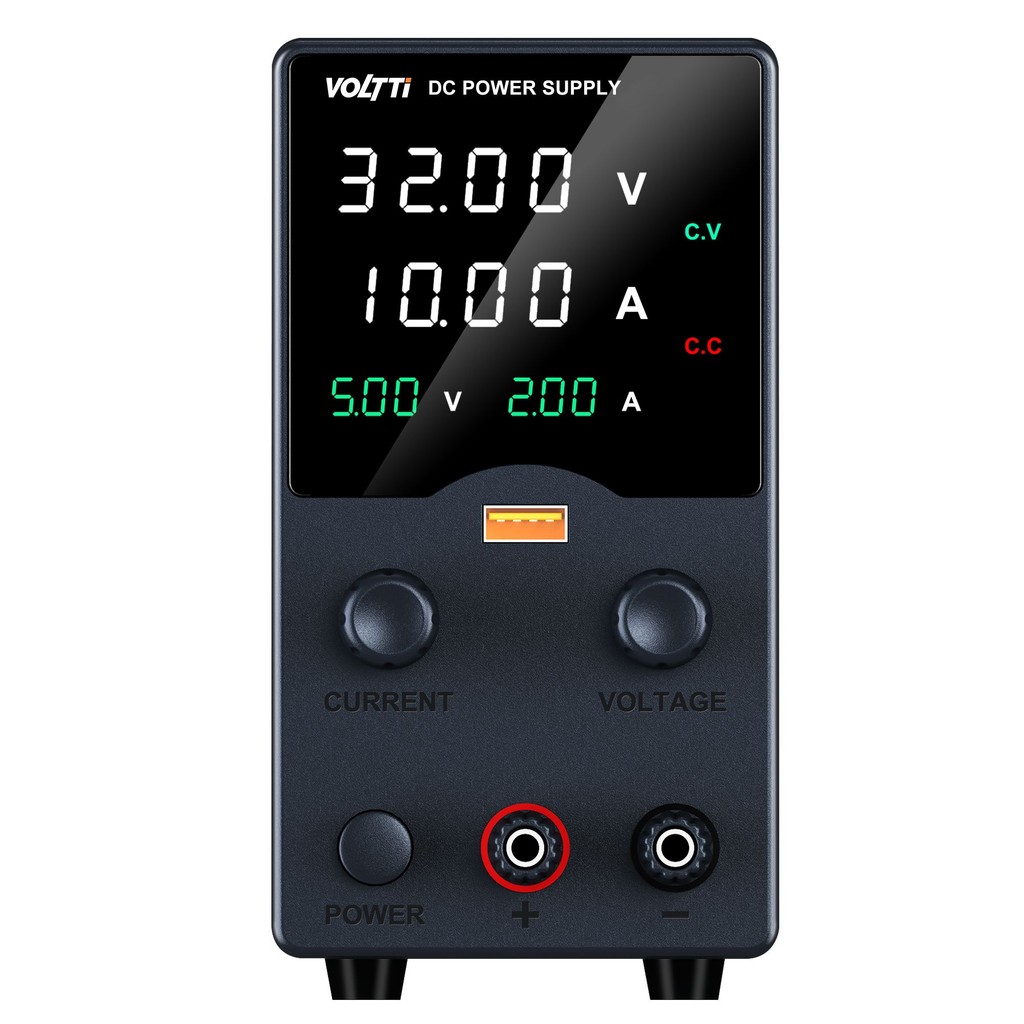 Fonte de Alimentação de Bancada 32V 10A Voltti GA3010H - Bivolt - Display de 4 dígitos e USB