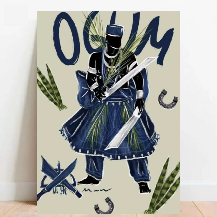 Quadro Placa decorativa Ogum Orixá Umbanda Candomblé Decorativo Oxalá 041