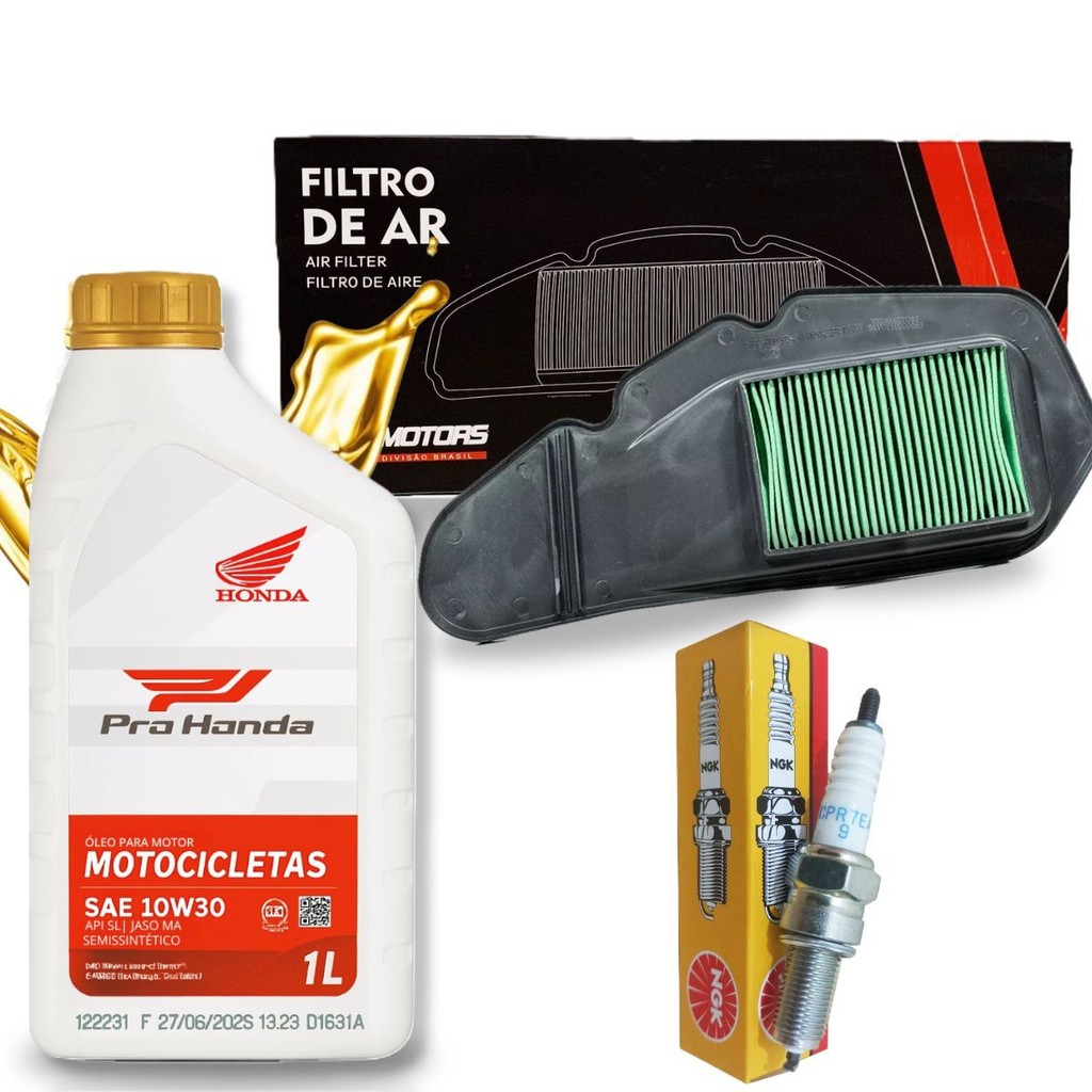 Kit Revisão Pcx 150 2013-2018 Honda 10w30 + Filtro e Vela Ngk em Oferta na Shopee