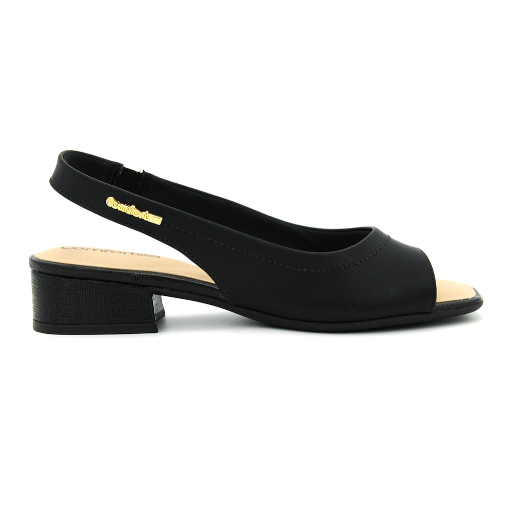 Sandalia Comfortflex Original Salto Baixo Grosso Feminino 40