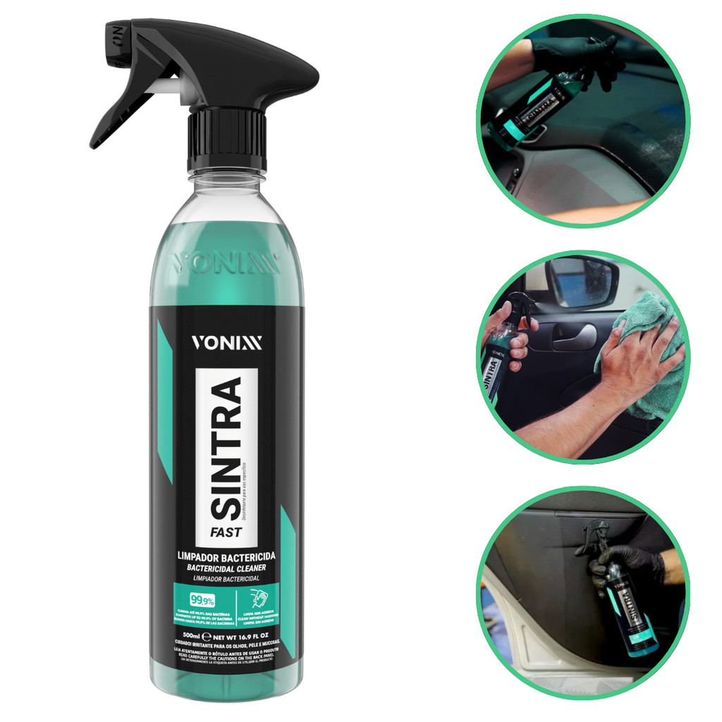 SINTRA FAST VONIXX 500ML – LIMPEZA INTERNA AUTOMOTIVA COM AÇÃO BACTERICIDA E FUNGICIDA em Oferta na Shopee