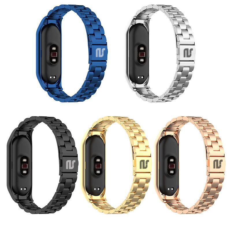 Pulseira NSmart em aço inoxidável 3 elos compatível com MI BAND 5/6