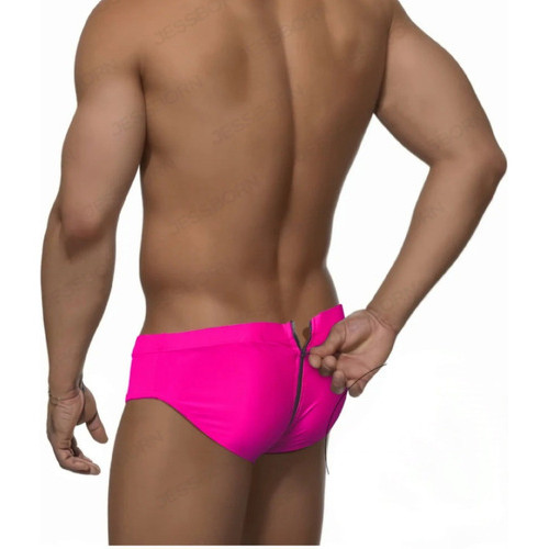 Sunga Sexy Com Zíper Atrás (todas As Cores )