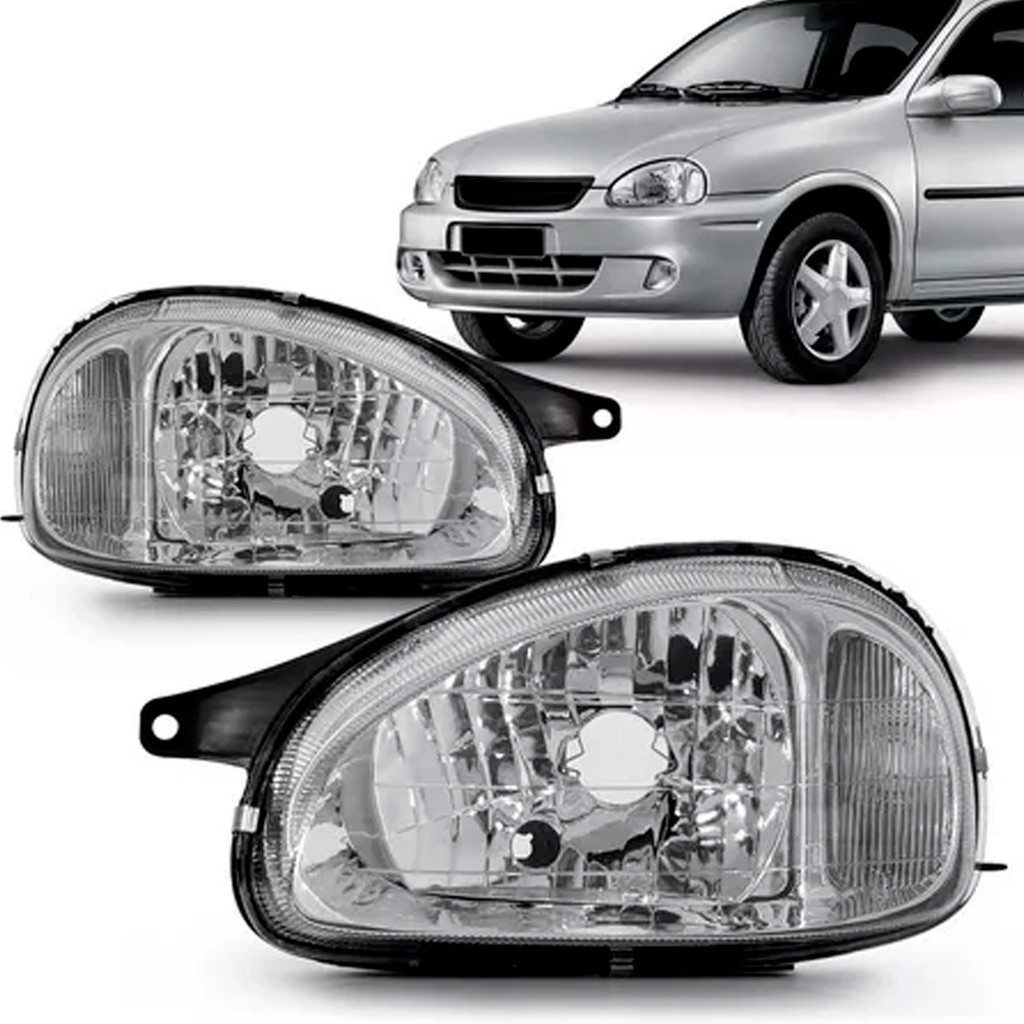 Farol Corsa 2001 2002 2003 2004 2005 2006 2007 2008 Carcaça Preta